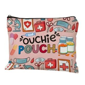 Ouchie Pouch Medical Makeup Zip Bag Pink CanvasFirst Aid & Travel Organizer